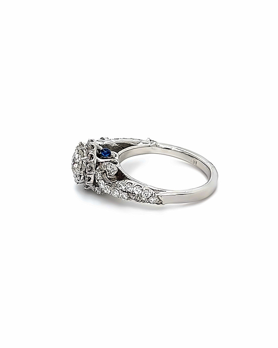14 KT WHITE GOLD - DIAMOND ANIVERSARY RING - 1.74 CT