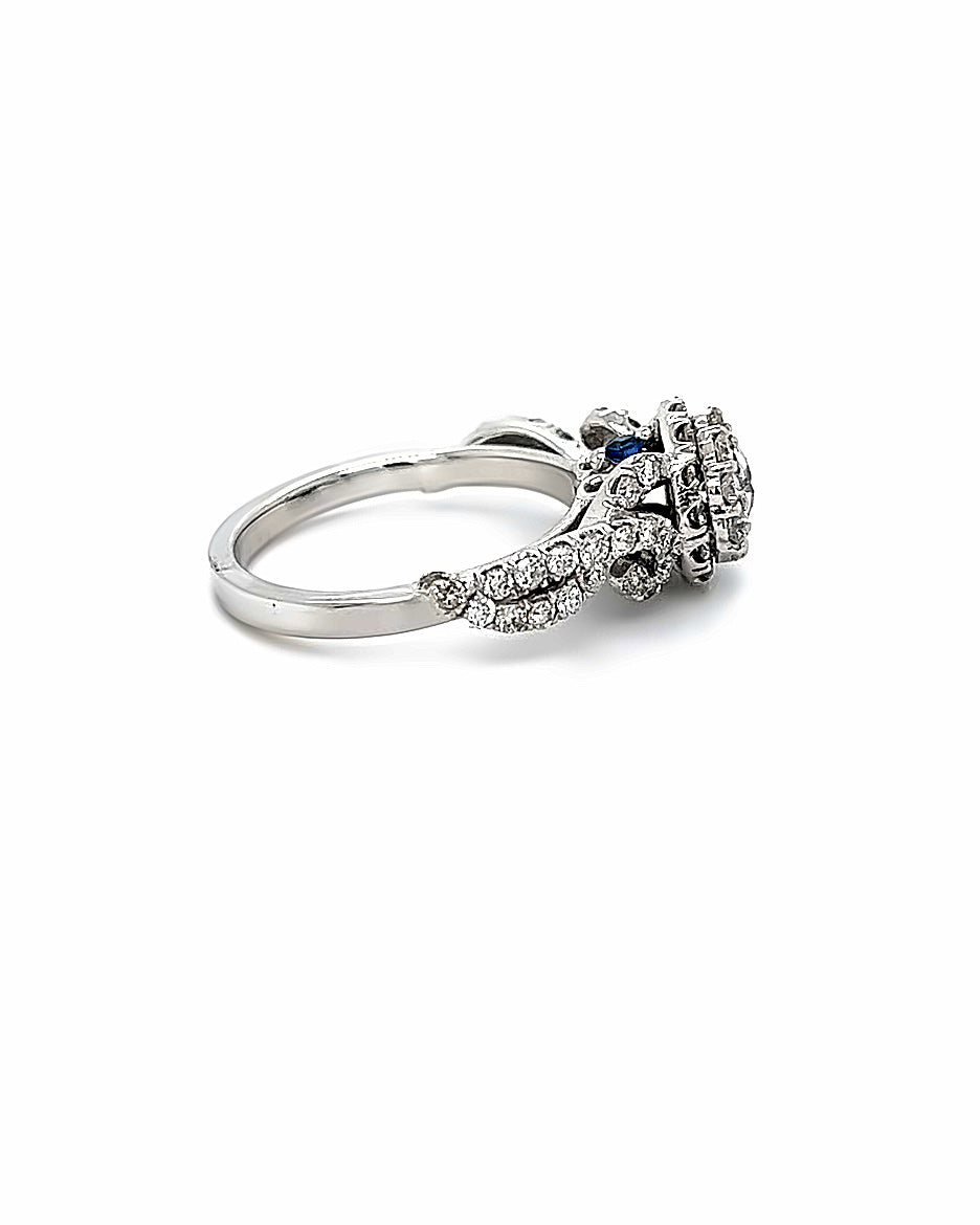 14 KT WHITE GOLD - DIAMOND ANIVERSARY RING - 1.74 CT