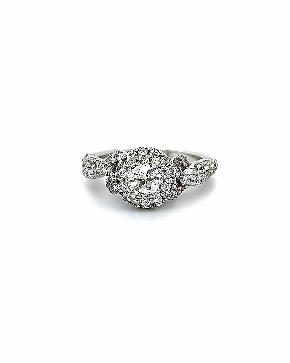 14 KT WHITE GOLD - DIAMOND ANIVERSARY RING - 1.74 CT