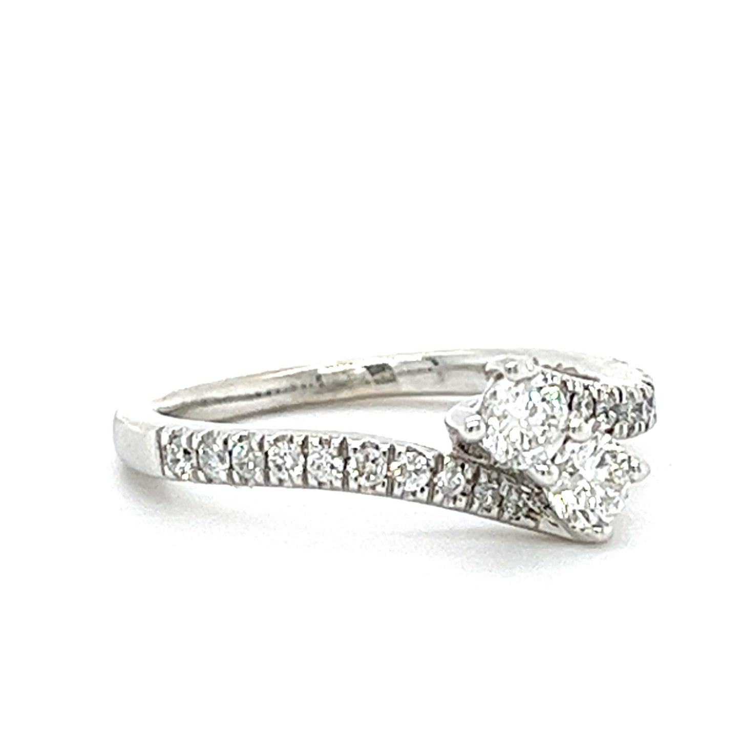 14KT WHITE GOLD FANCY DIAMOND ENGAGEMENT RING