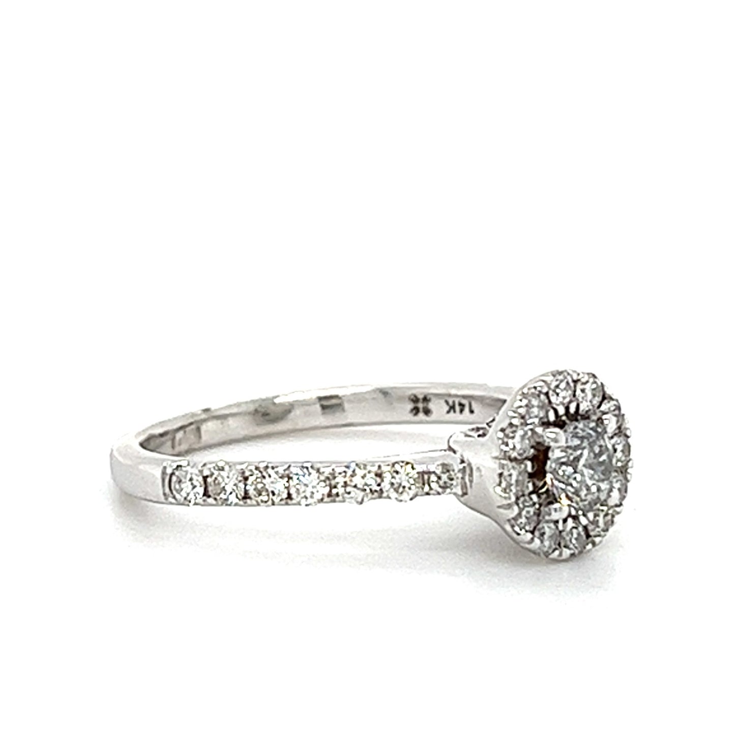14KT WHITE GOLD FANCY DIAMOND ENGANENGAGEMENT RING