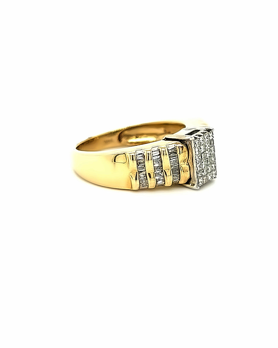 14KT YELLOW GOLD DIAMOND ENGAGEMENT RING
