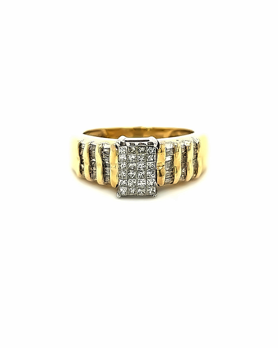 14KT YELLOW GOLD DIAMOND ENGAGEMENT RING