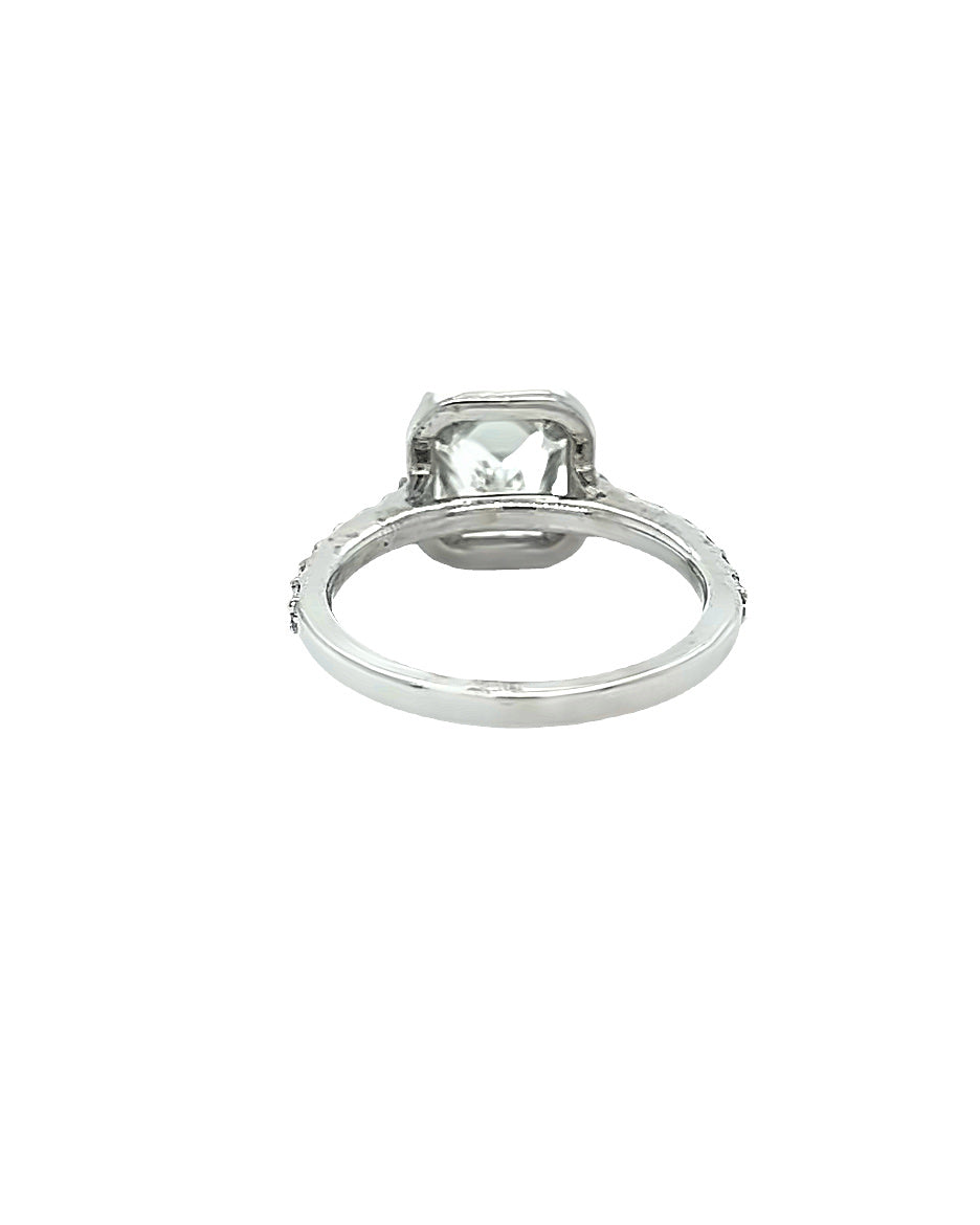 14KT WHITE GOLD PRINCESS DIAMOND ENGAGEMENT RING
