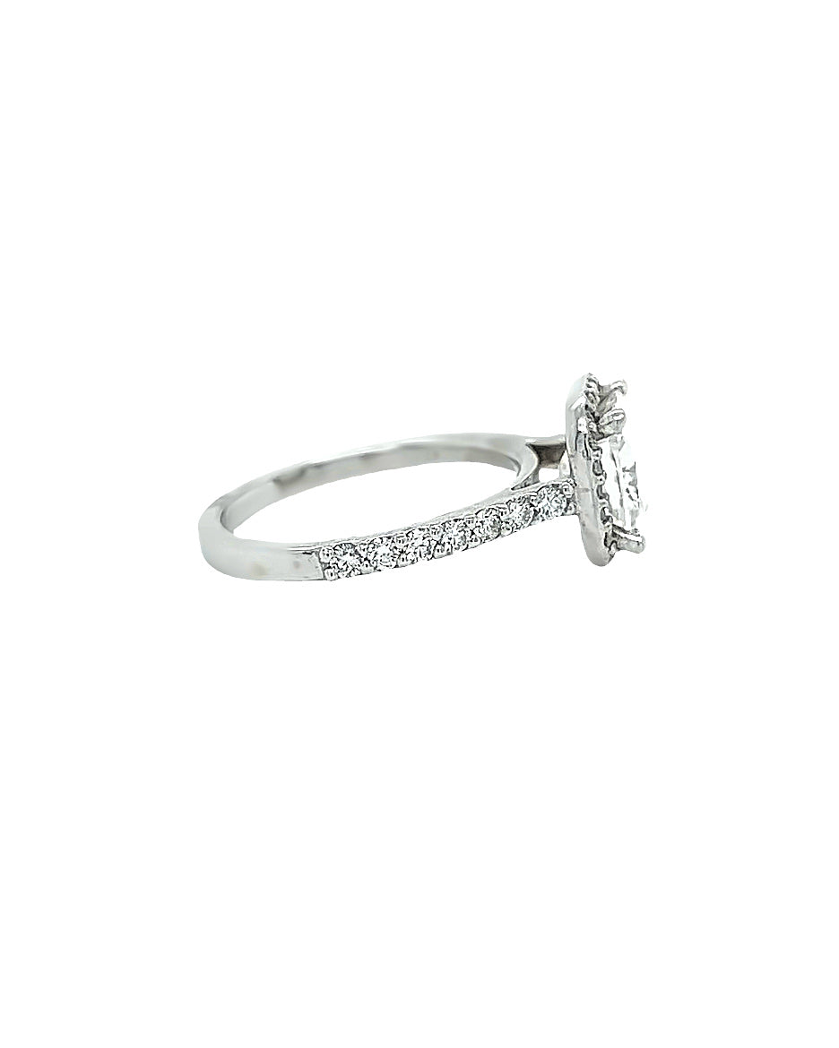 14KT WHITE GOLD PRINCESS DIAMOND ENGAGEMENT RING