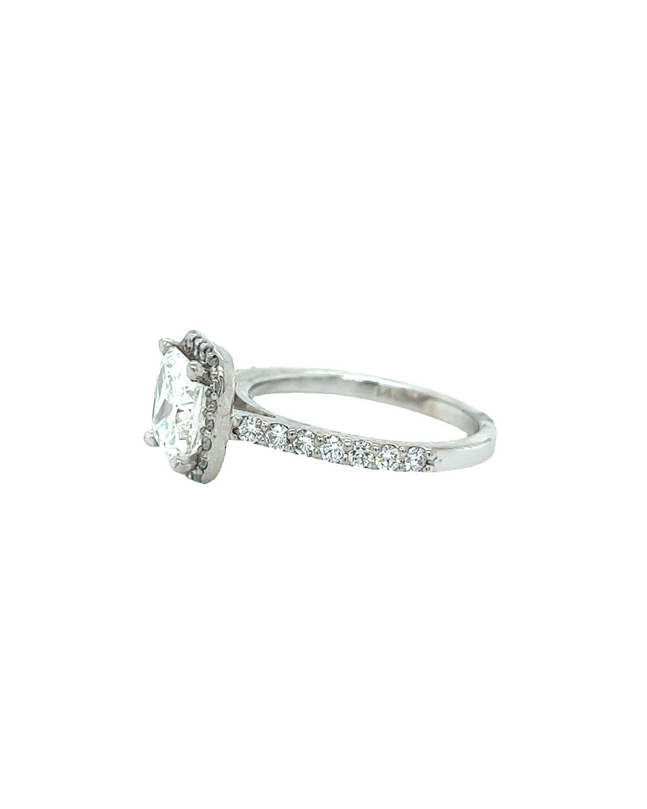 14KT WHITE GOLD PRINCESS DIAMOND ENGAGEMENT RING