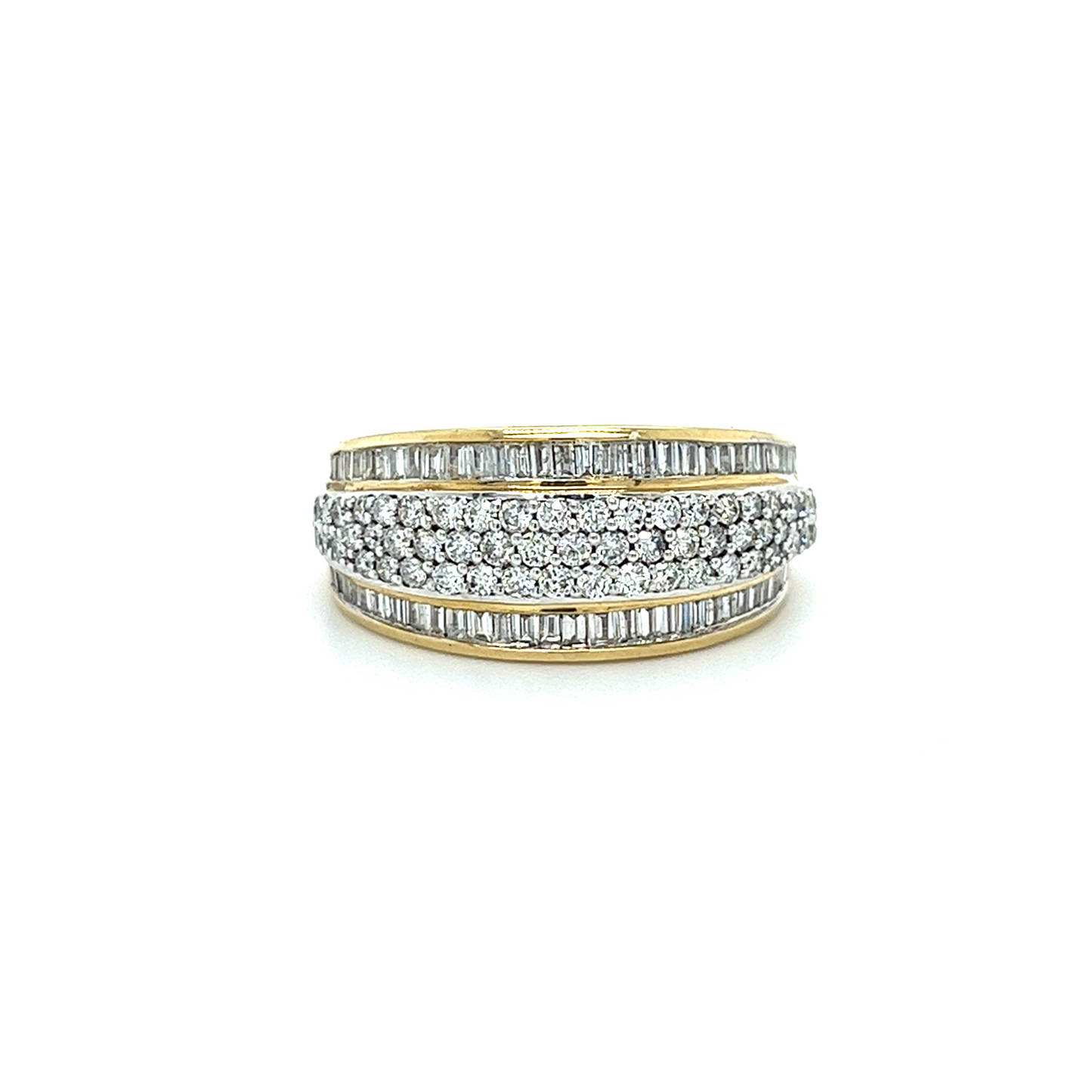 10KT TWO TONE GOLD DIAMOND WEDDING BAND