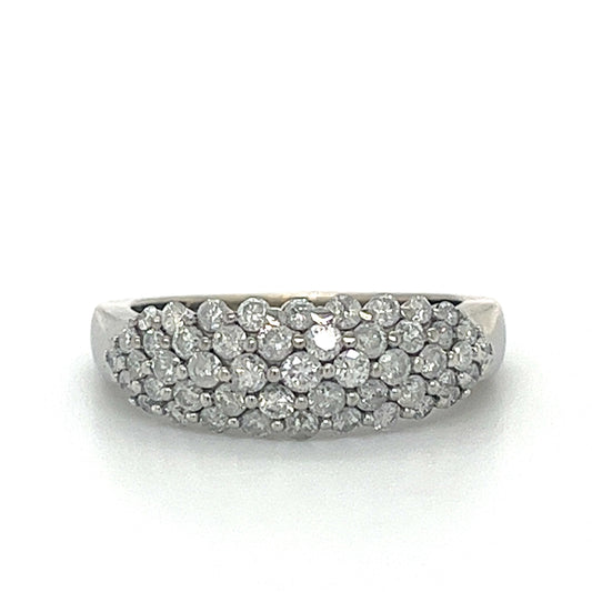 10KT WHITE GOLD DIAMOND BAND