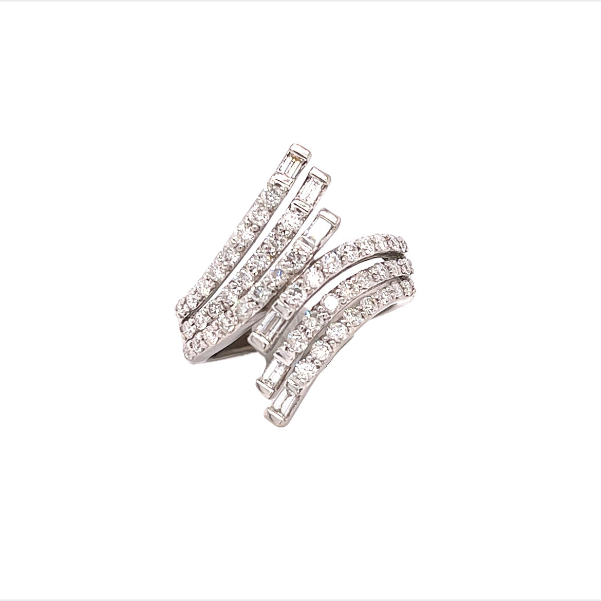 14KT WHITE GOLD FANCY DIAMOND BAND