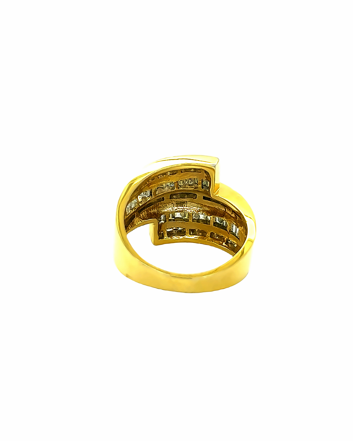 14KT YELLOW GOLD FANCY DIAMOND LADIES BAND