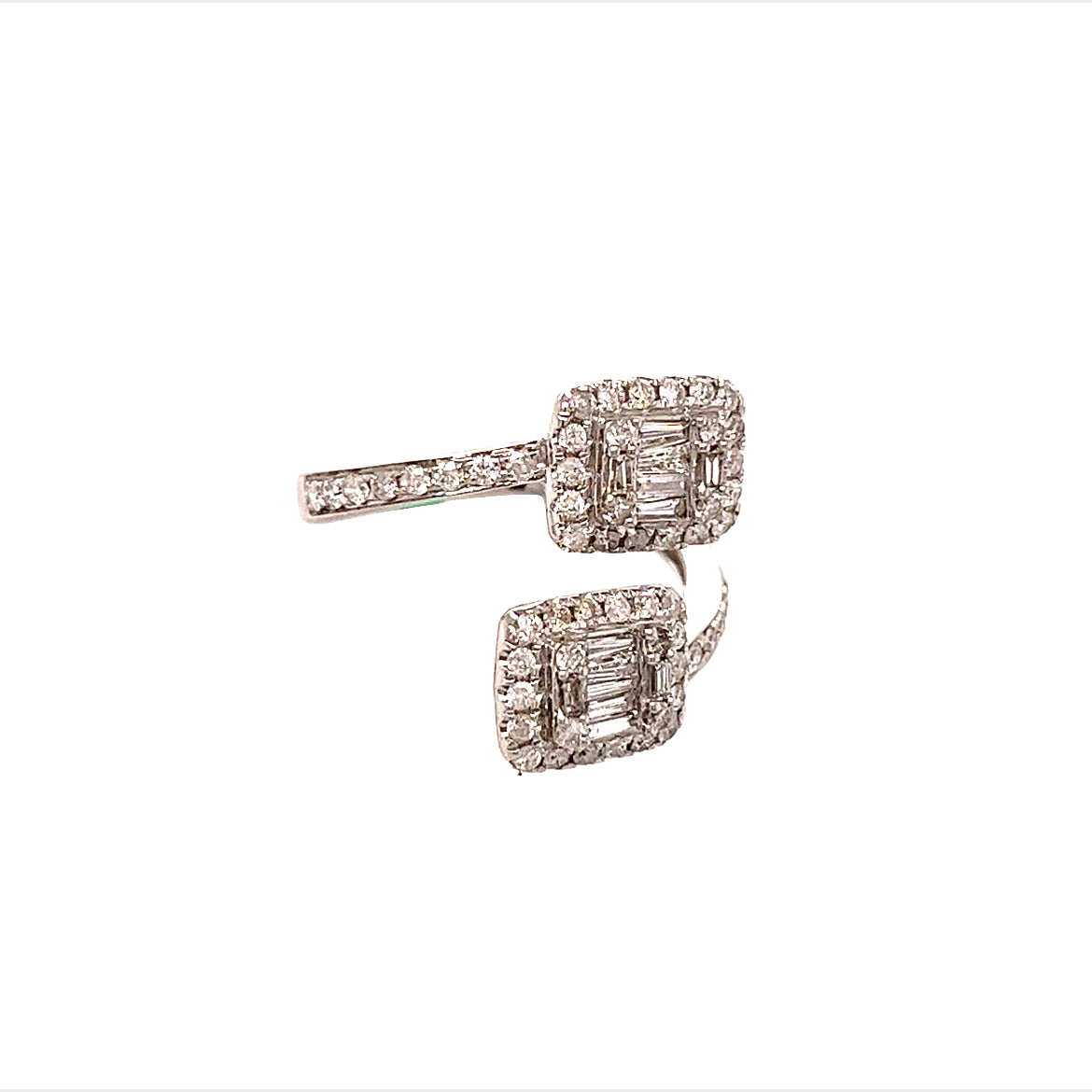 14KT WHITE GOLD FASHION DESIGN WITH DIAMONDS LADIES RING