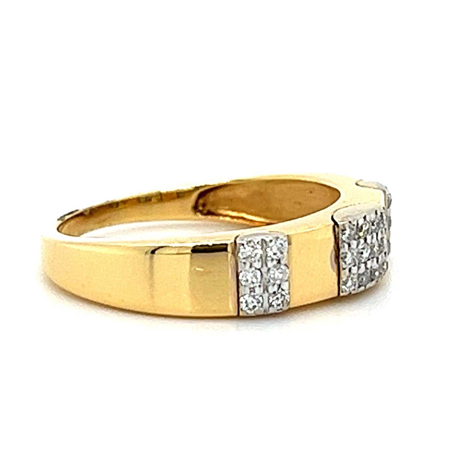 18KT YELLOW GOLD 3 DIAMOND STAGES
