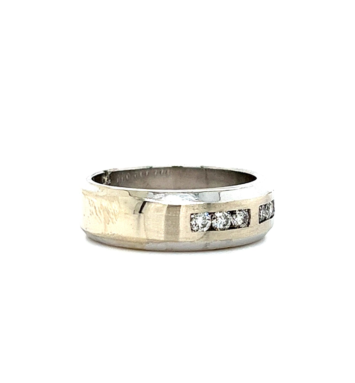 10KT TWO TONE GOLD FANCY MENS DIAMOND WEDDING BAND