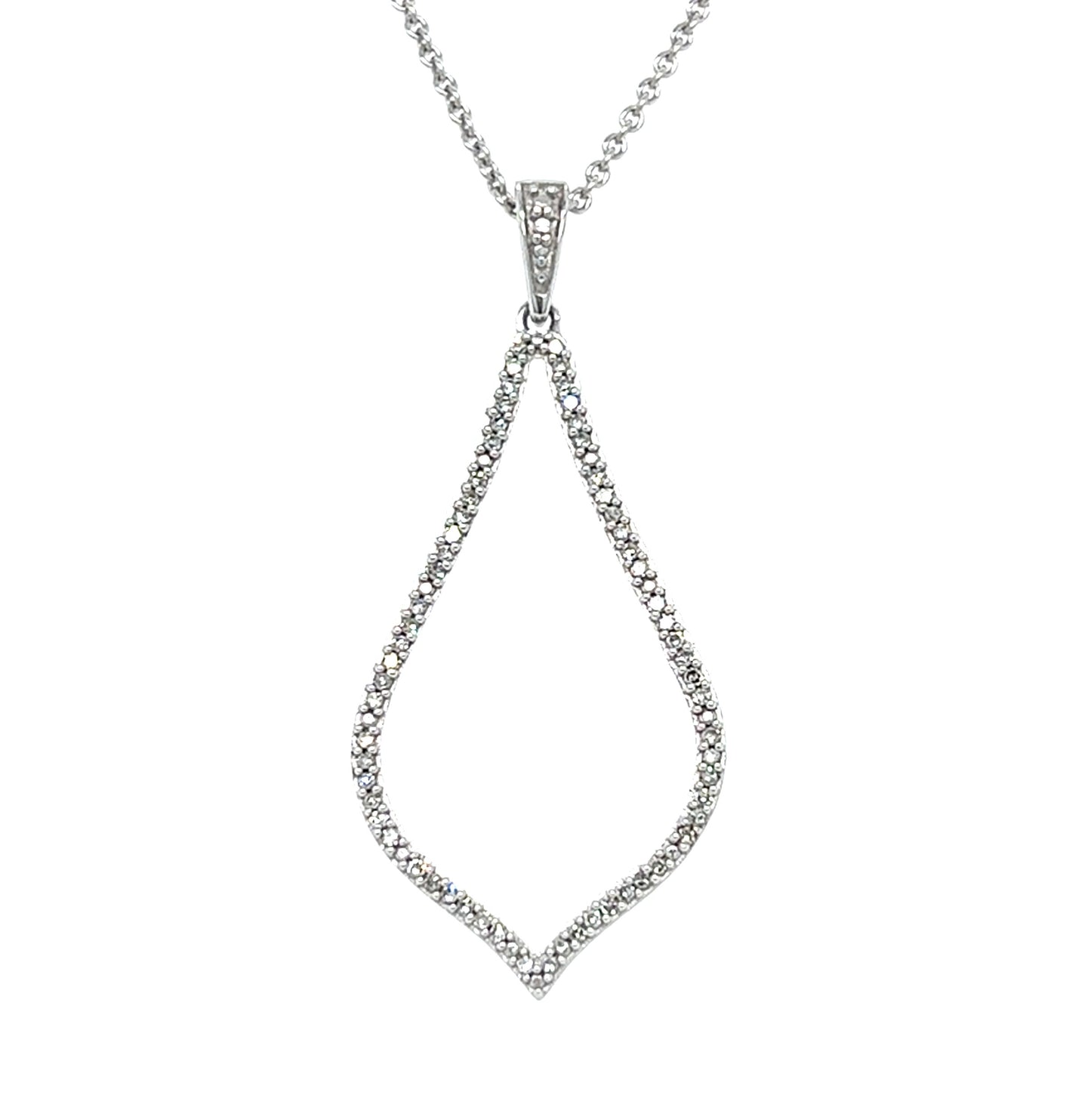 10KT WHITE GOLD DIAMOND PENDANT