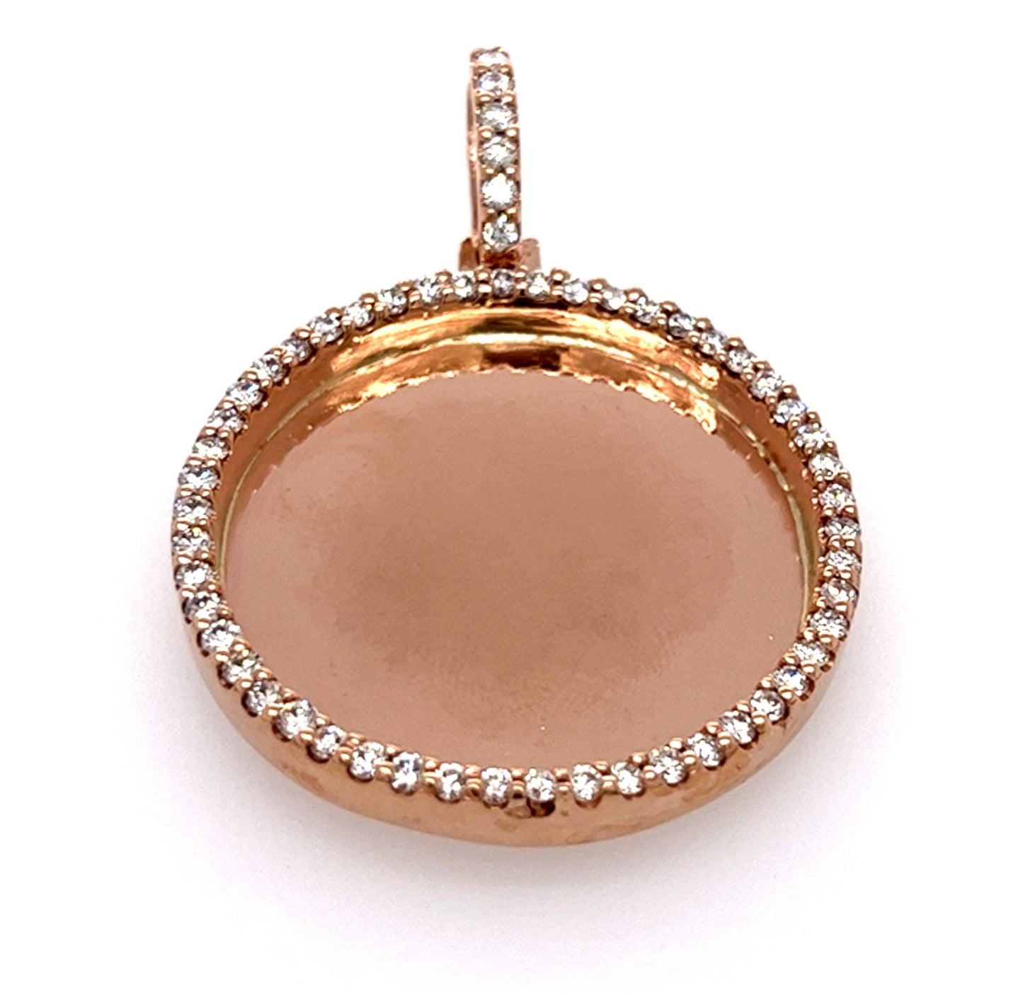 10KT ROSE GOLD PICTURE ROUND PLATE CHARM