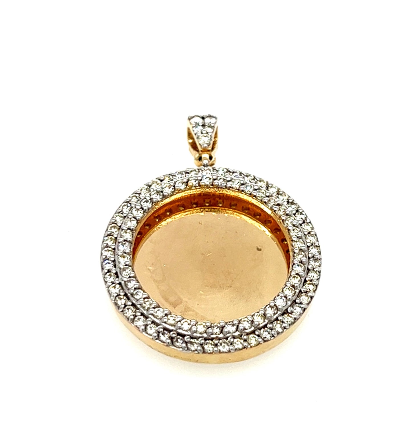 10KT YELLOW GOLD DIAMOND PICTURE PLATE CHARM