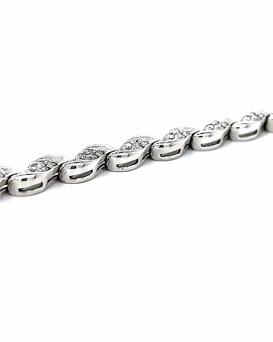14KT WHITE GOLD DIAMOND BRACELET