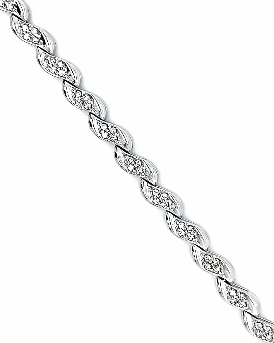 14KT WHITE GOLD DIAMOND BRACELET