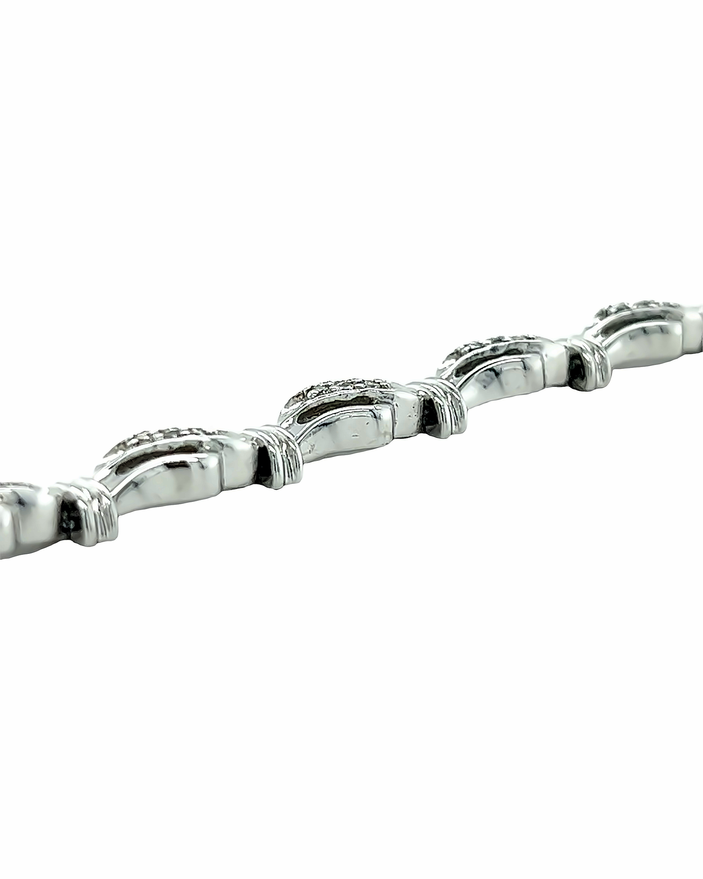 14KT WHITE GOLD DIAMOND BRACELET