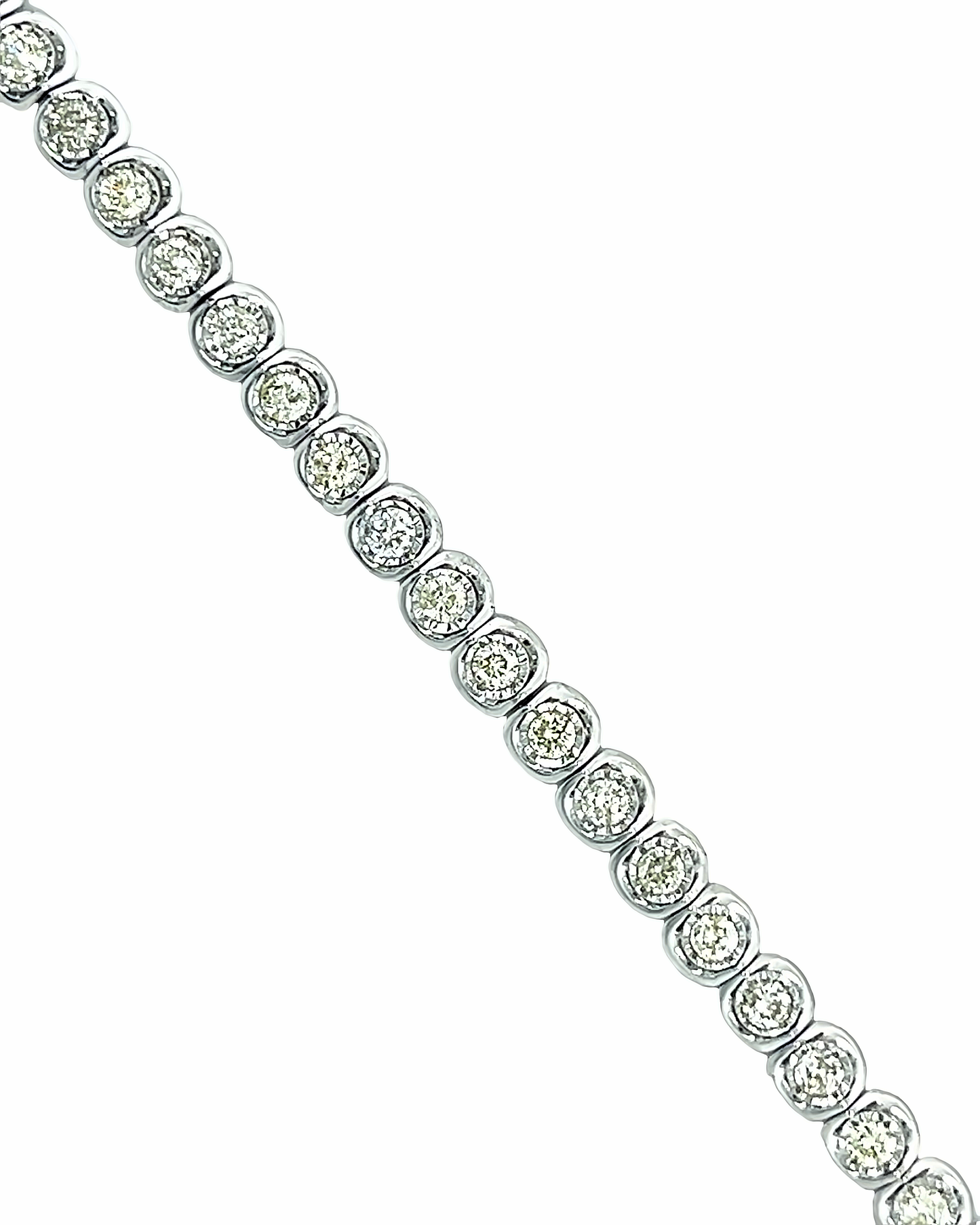 10KT WHITE GOLD DIAMOND TENNIS BRACELET