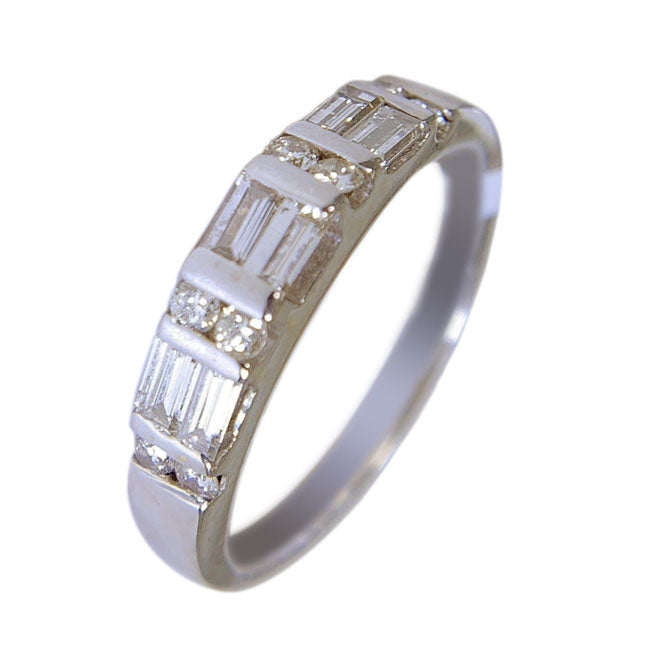 18K WHITE GOLD - WOMENS DIAMOND RING - SET - 1.88 CT