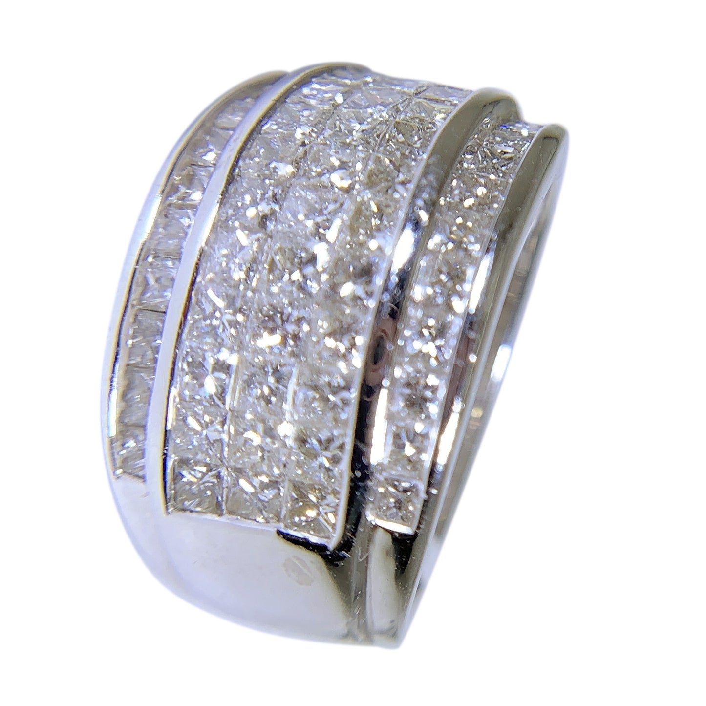 14 KT WHITE GOLD DIAMOND WOMENS RING - 1.75 CT