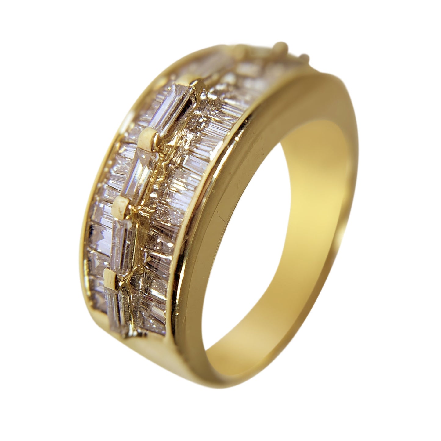 14 KT YELLOW GOLD BG DIAMOND RING - 2.00 CT