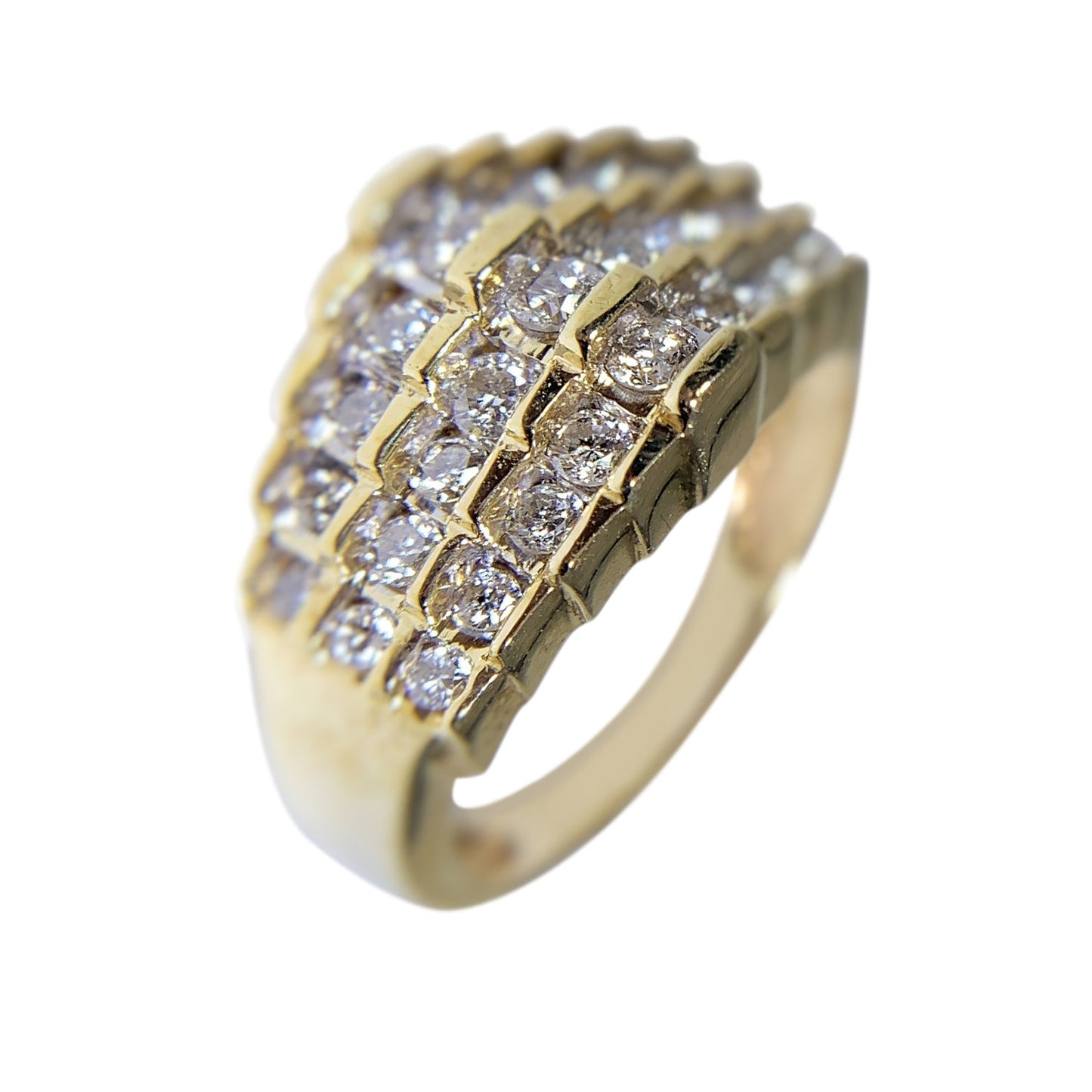 10 KT YELLOW GOLD WITH ROUND DIAMONDS - 1.08 CT