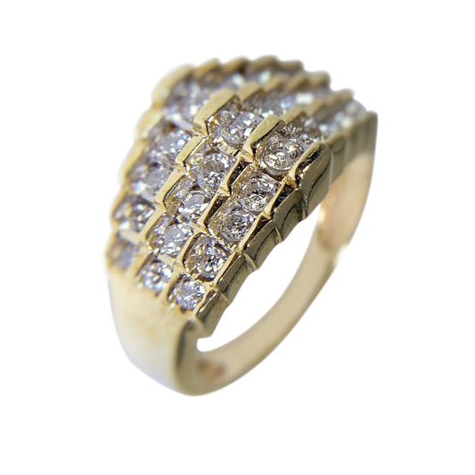 10 KT YELLOW GOLD WITH ROUND DIAMONDS - 1.08 CT