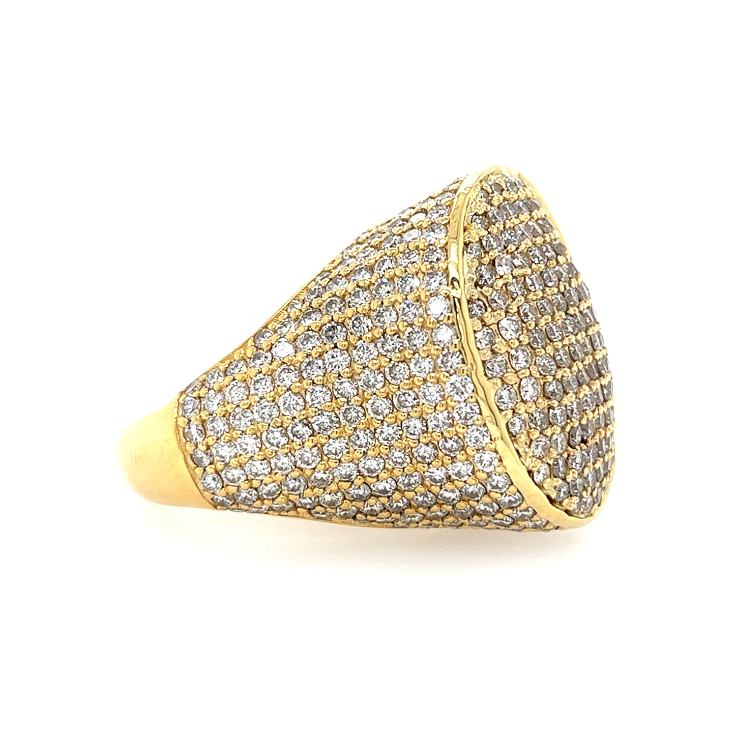 14KT YELLOW GOLDFANCY MEN'S SOLID DIAMOND RING