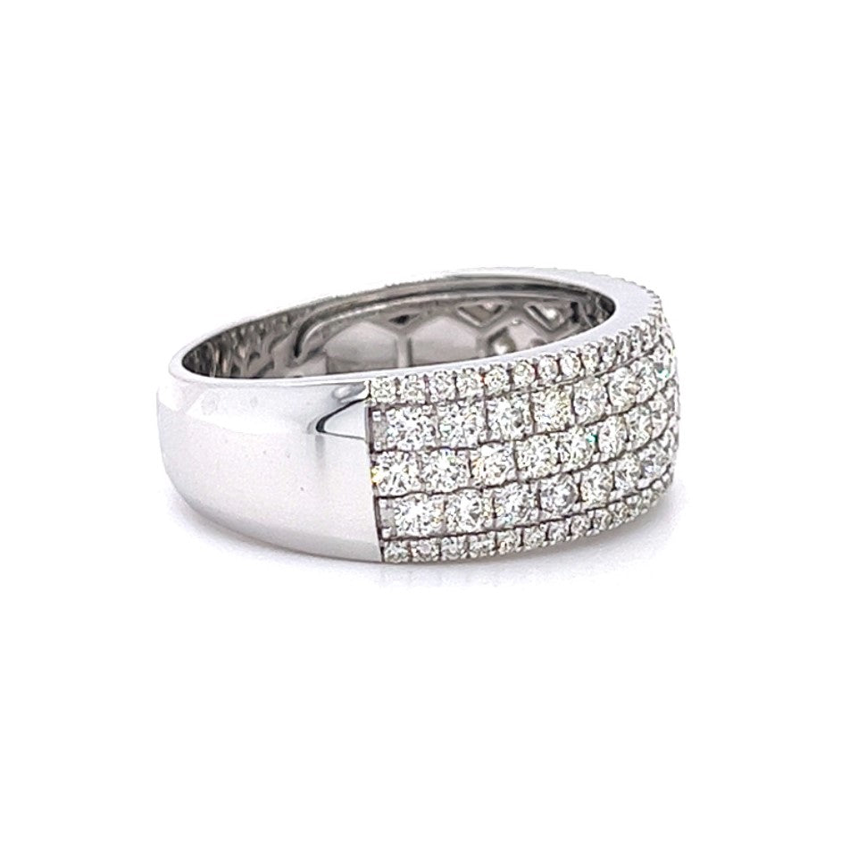 14KT WHITE GOLD DIAMOND WEDDING BAND