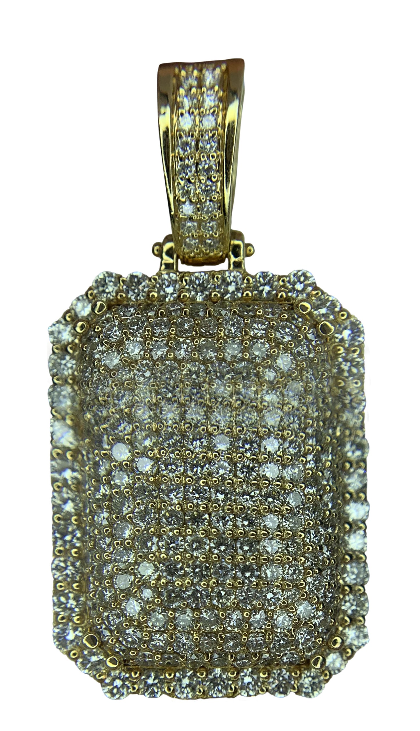 14 KT YELLOW GOLD - GORGEOUS PENDANT WITH DIAMONDS - 5.78 CT