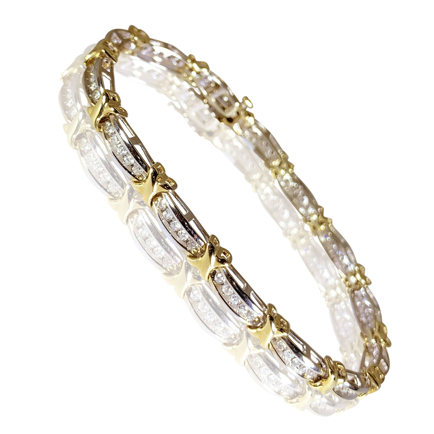 10K TT Gold Charming Design with Diamonds 1.50 ct