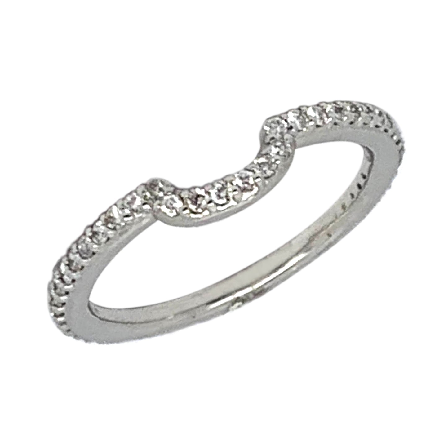 14 KT WHITE GOLD ROUND DIAMOND WEDDING BAND - 1.00 CT