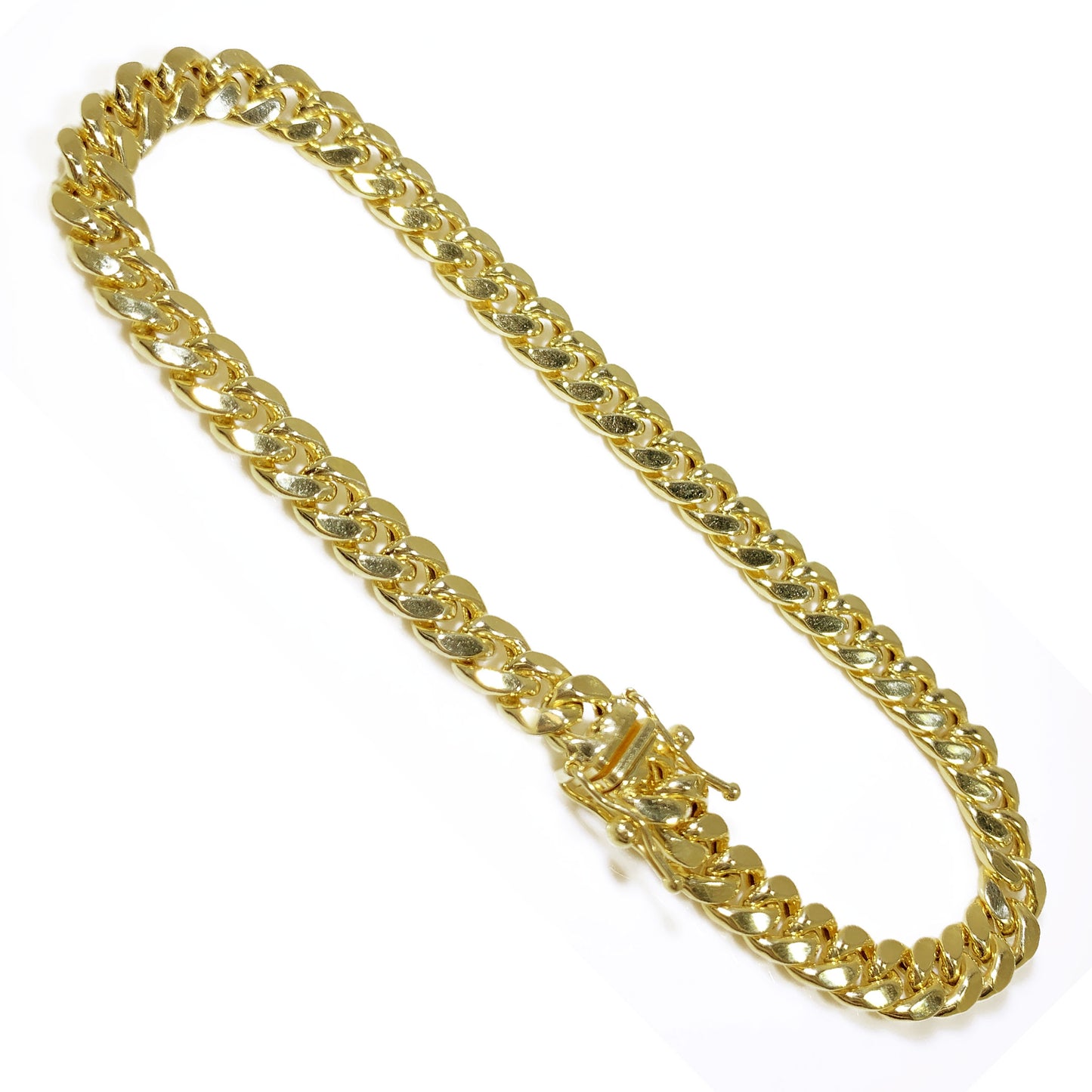 10K Yellow Gold Men’s Miami Cuban Bracelet 9″ Inches 6.6mm