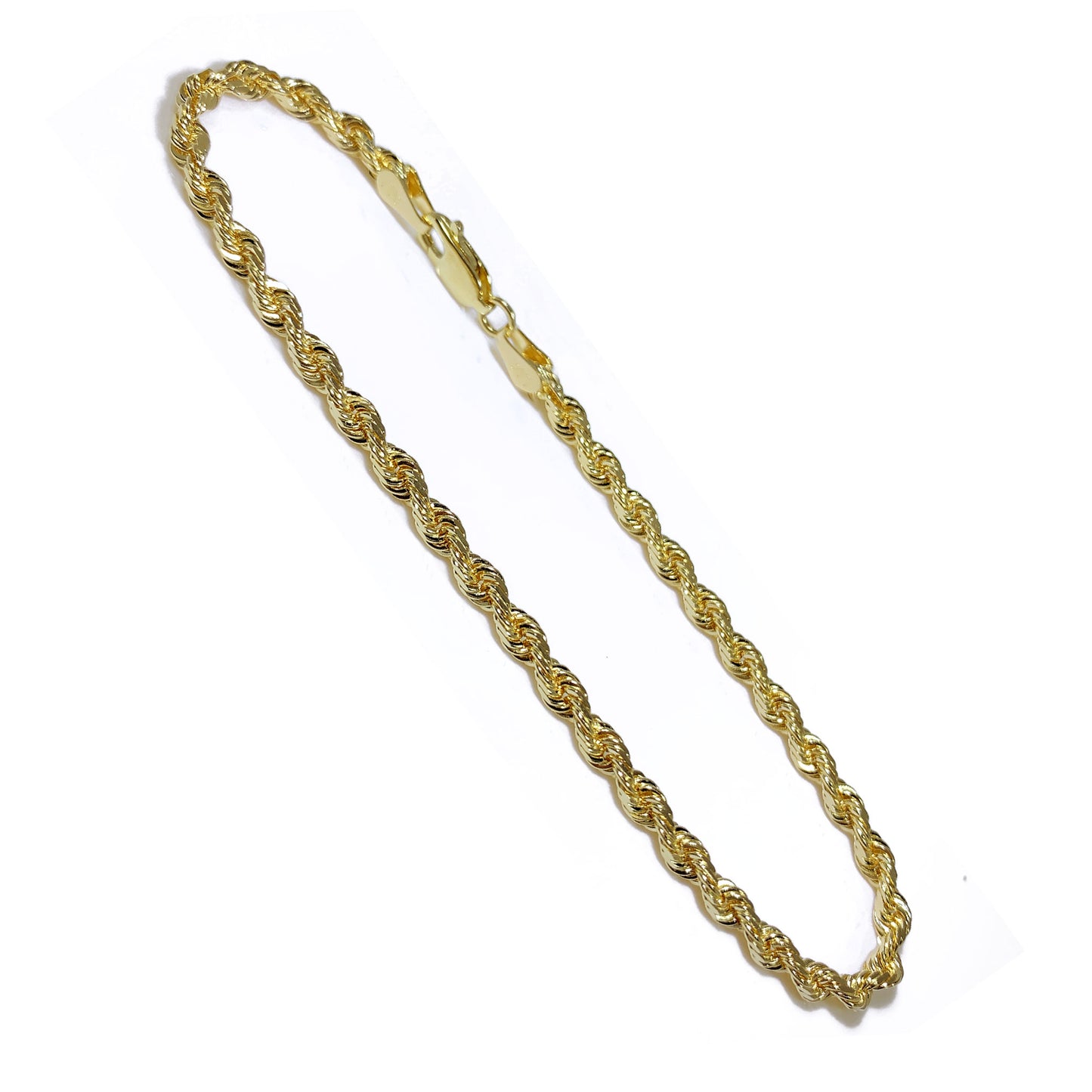10K Yellow Gold Men’s Fancy Rope Style Bracelet 8″ Inches