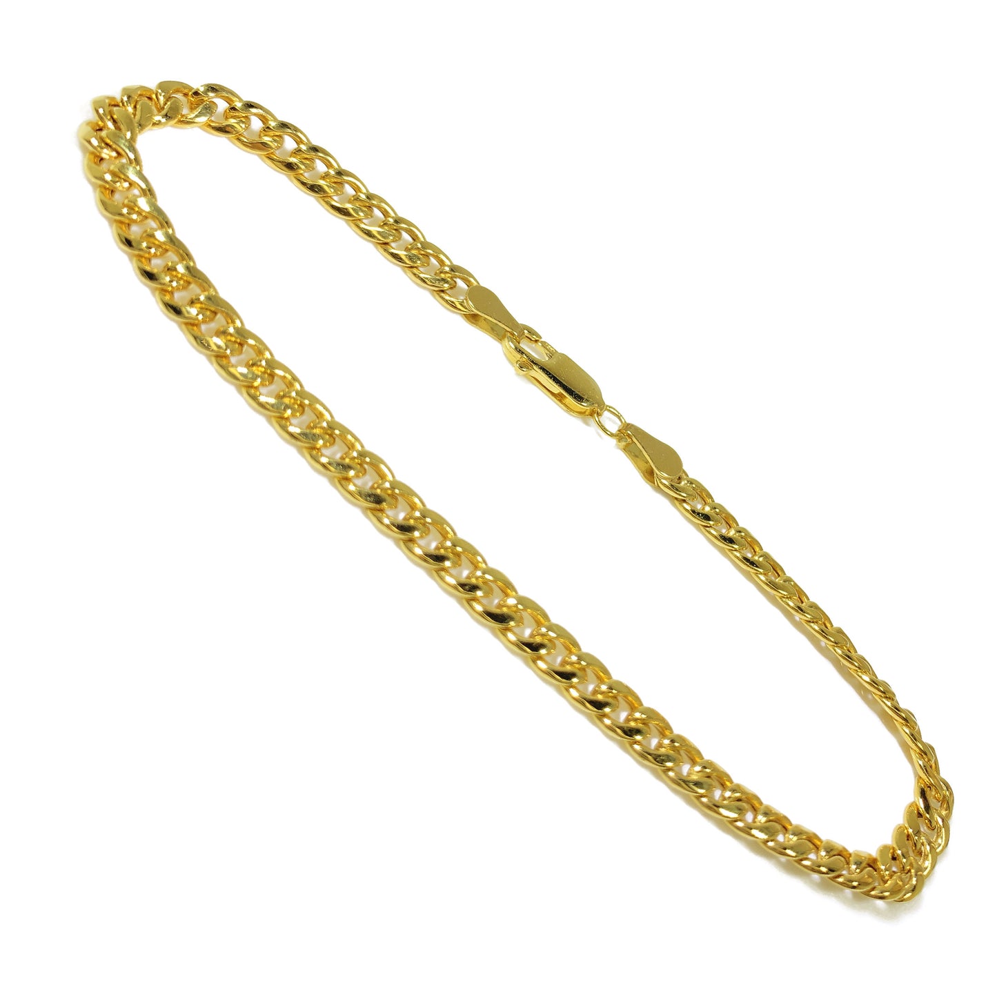 10K Yellow Gold Cuban Link Men Bracelet 9" 9.5mm