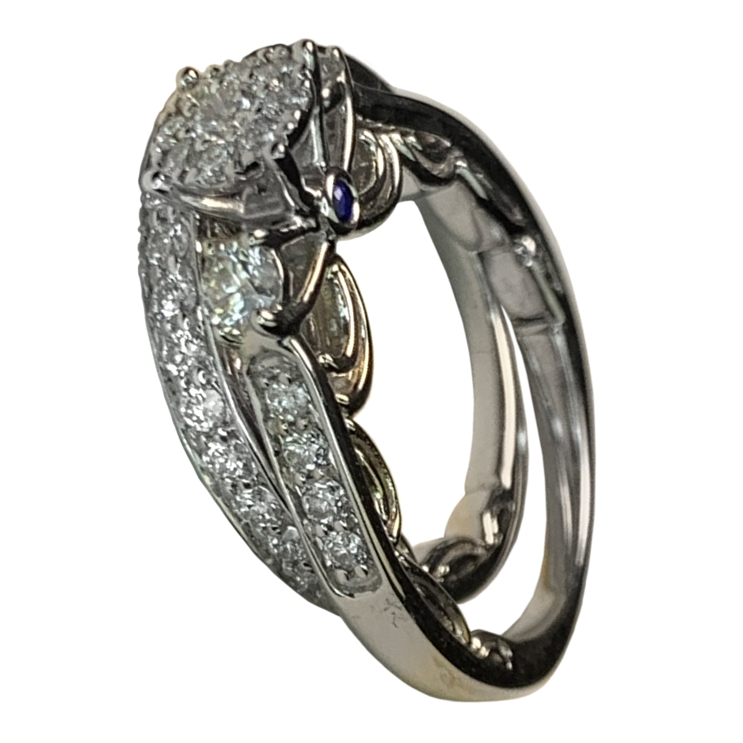 14 KT WHITE GOLD BRIDAL SET DIAMOND RING - 1.34 CT