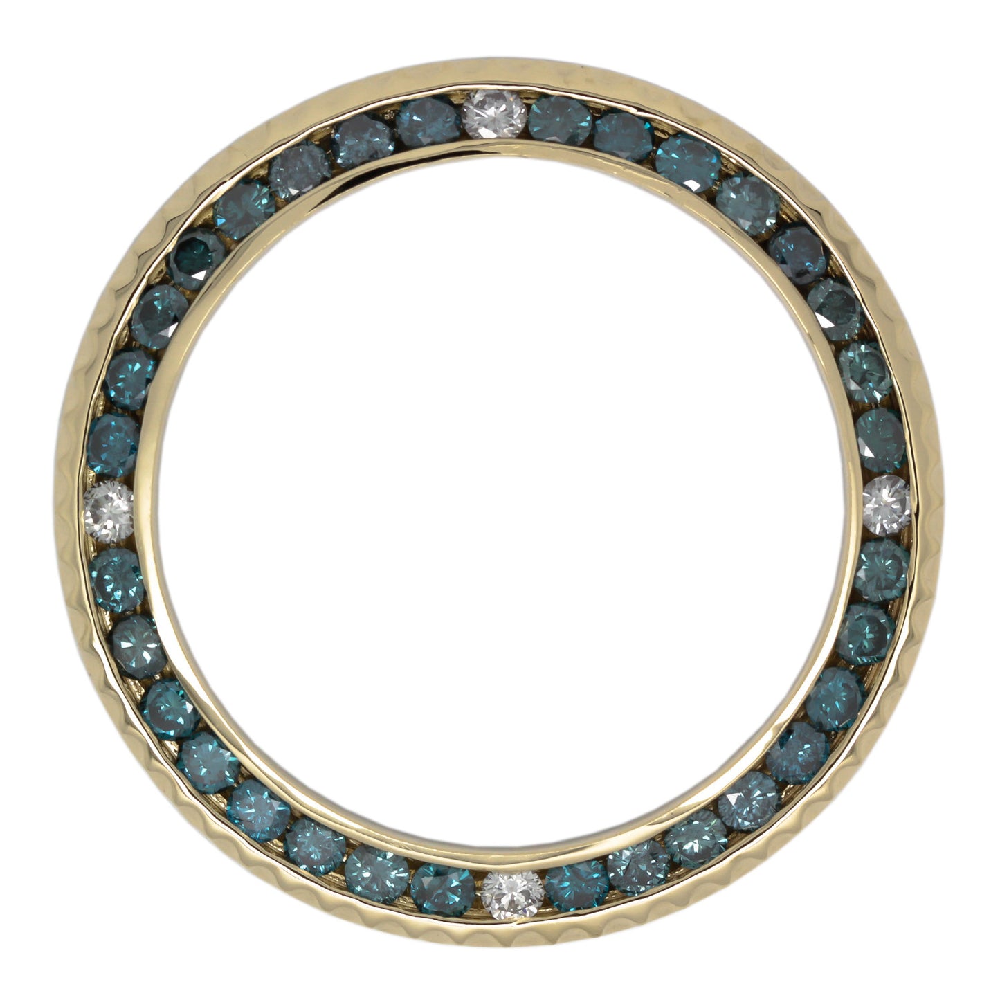 14K Yellow Gold Watches Bezel with White and Blue Diamonds 5.08 Ct Rolex 40mm