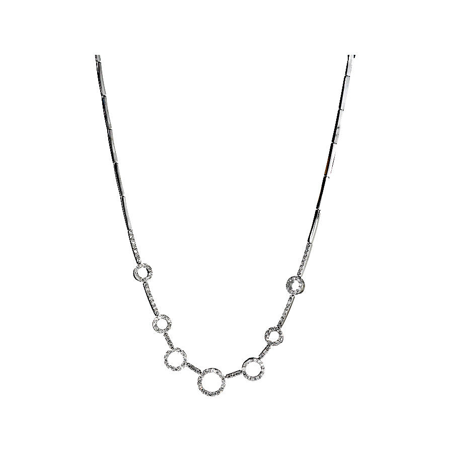 14K White Gold Women’s Diamond Necklace 4.97 Ctw