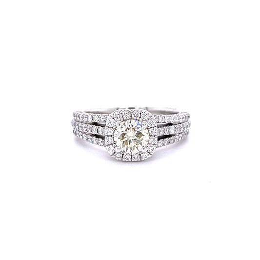 18 KT WHITE GOLD - WOMENS RING - 2.43 CT