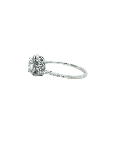 HALO STYLE DIAMOND ENGAGEMENT RING