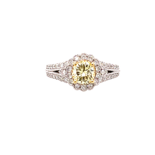 18KT ENGAGEMENT RING ROUND BRILLIANT DIAMOND