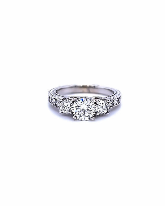 PAST PRESENT AND FUTURE DIAMOND ENGAGEMENT RING
