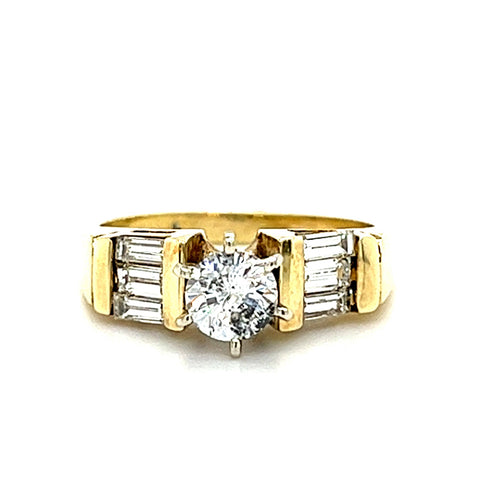 14KT YELLOW GOLD ENGAGEMENT RING