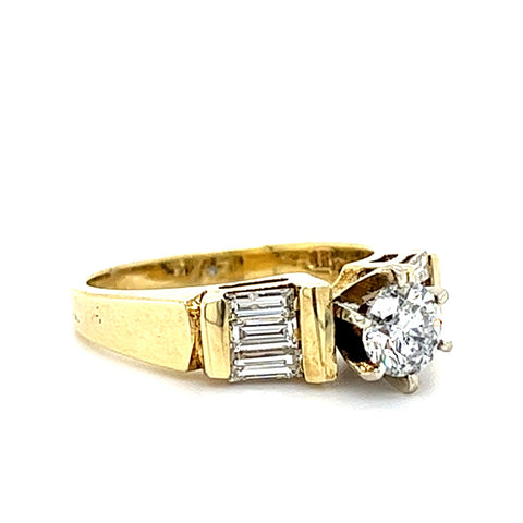 14KT YELLOW GOLD ENGAGEMENT RING