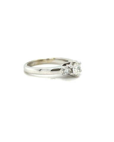 14KT WHITE GOLD FANCY DIAMOND ENGAGEMENT RING