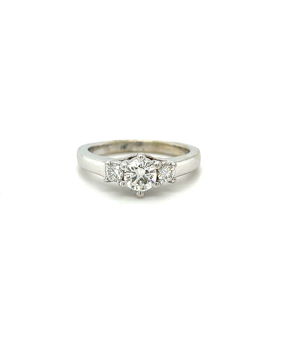 14KT WHITE GOLD FANCY DIAMOND ENGAGEMENT RING