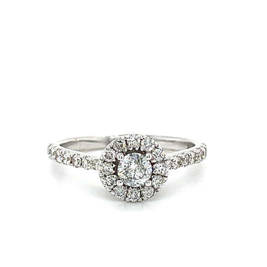 14KT WHITE GOLD FANCY DIAMOND ENGANENGAGEMENT RING