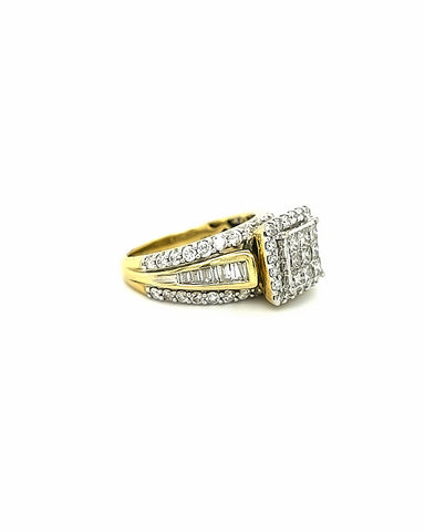 10KT TWO TONE GOLD DIAMOND ENGAGEMENT RING